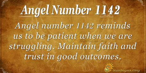 1142 angel number love|Angel Number 1142 Meaning: Embrace Patience